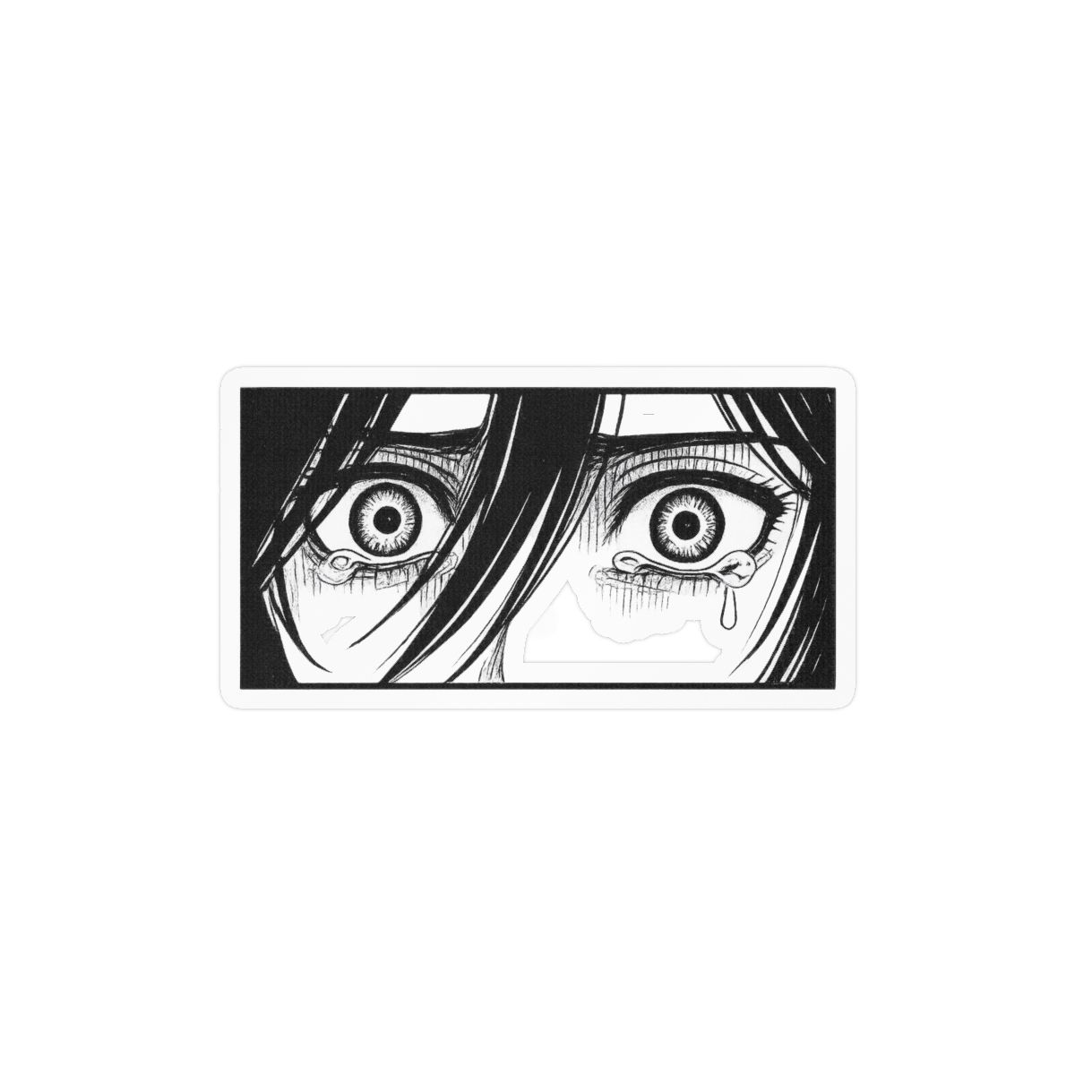 Mikasa Eyes Fierce Anime Sticker | Vinyl Decal