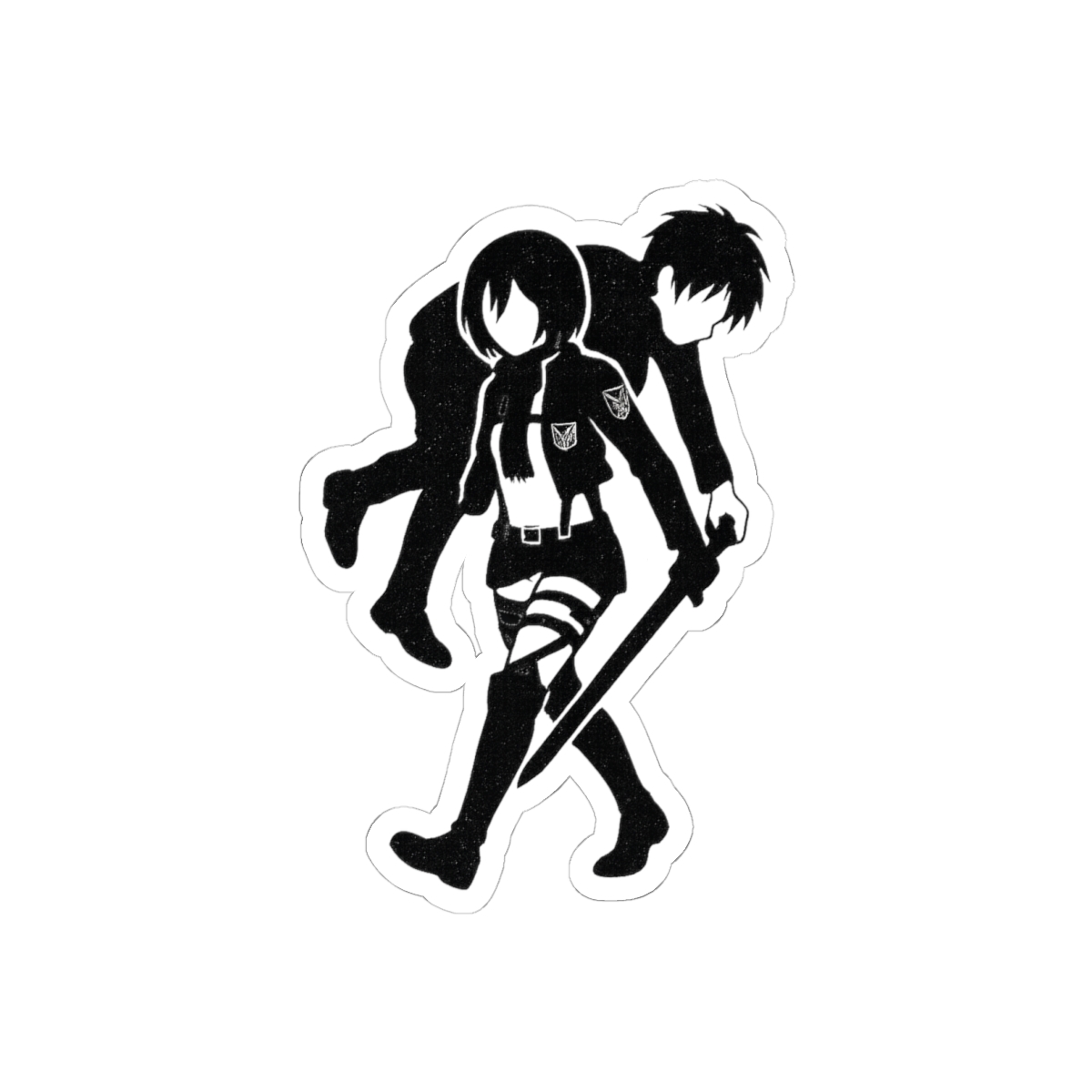 Mikasa and Eren Attack on Titan Sticker | Bold Vinyl Decal