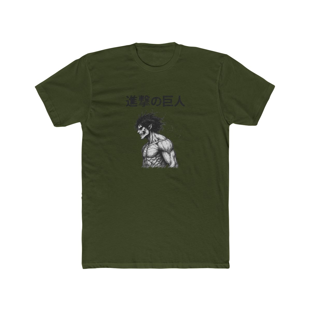 Attack Titan Figure Dark Anime Line Art Eren T-Shirt