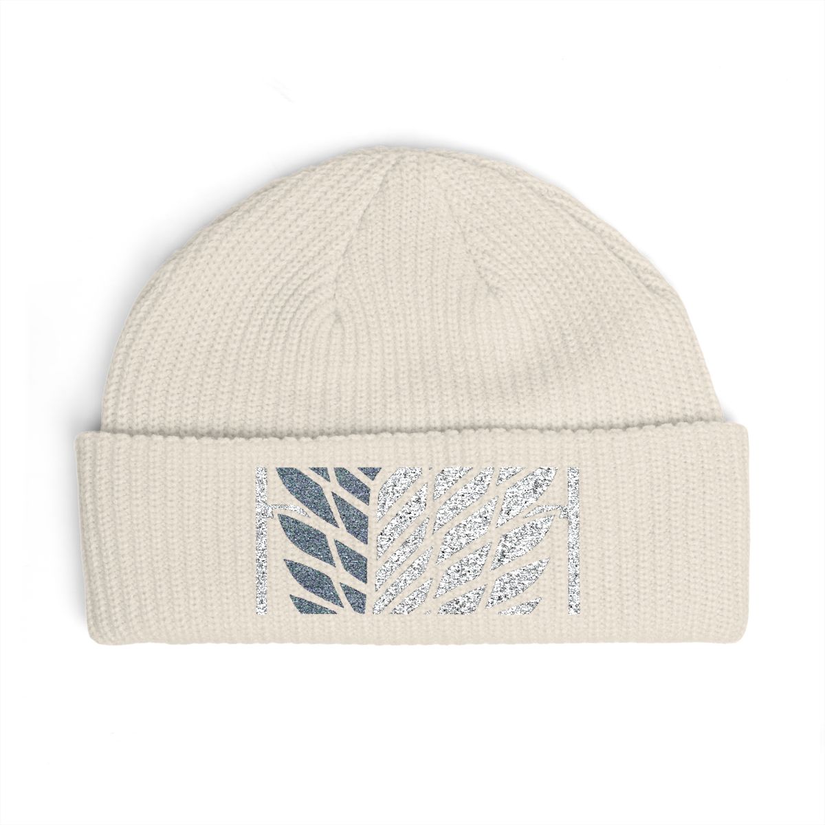 Attack On Titan Embroidered Survey Corps Logo Black Cuff Beanie - alternate angle 5, merchandise
