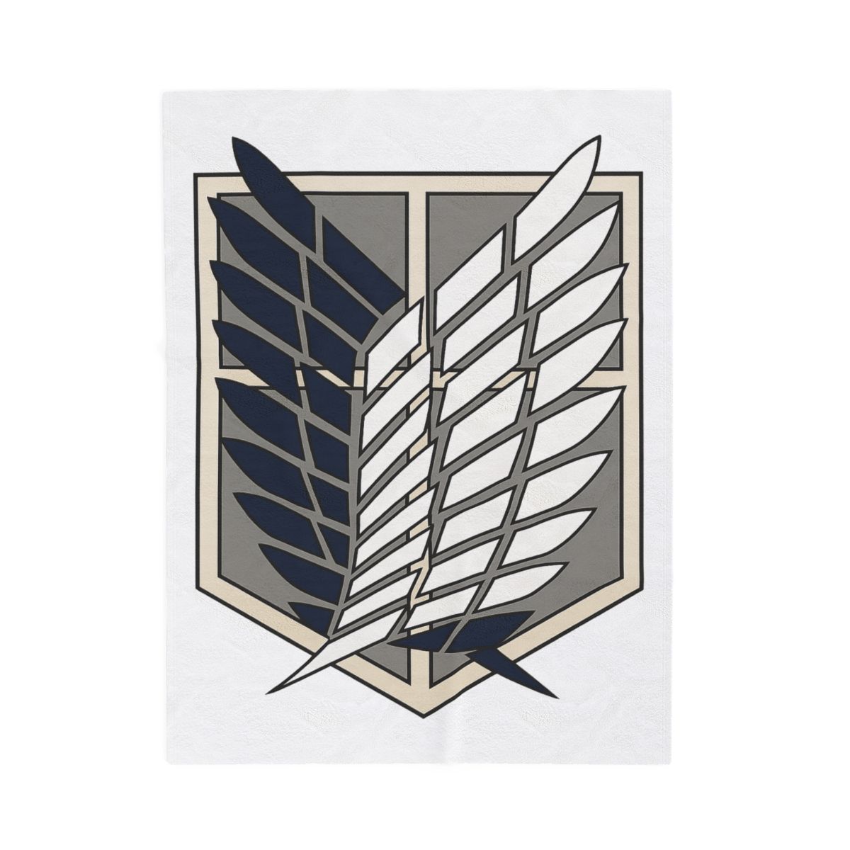 Attack on Titan Scout Regiment Logo Throw Blanket - alternate angle 2, merchandise