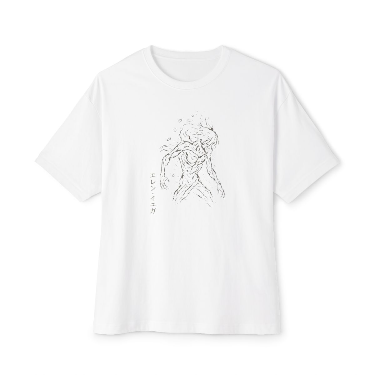 Attack on Titan Eren Jaeger Acid Wash Oversized T-Shirt