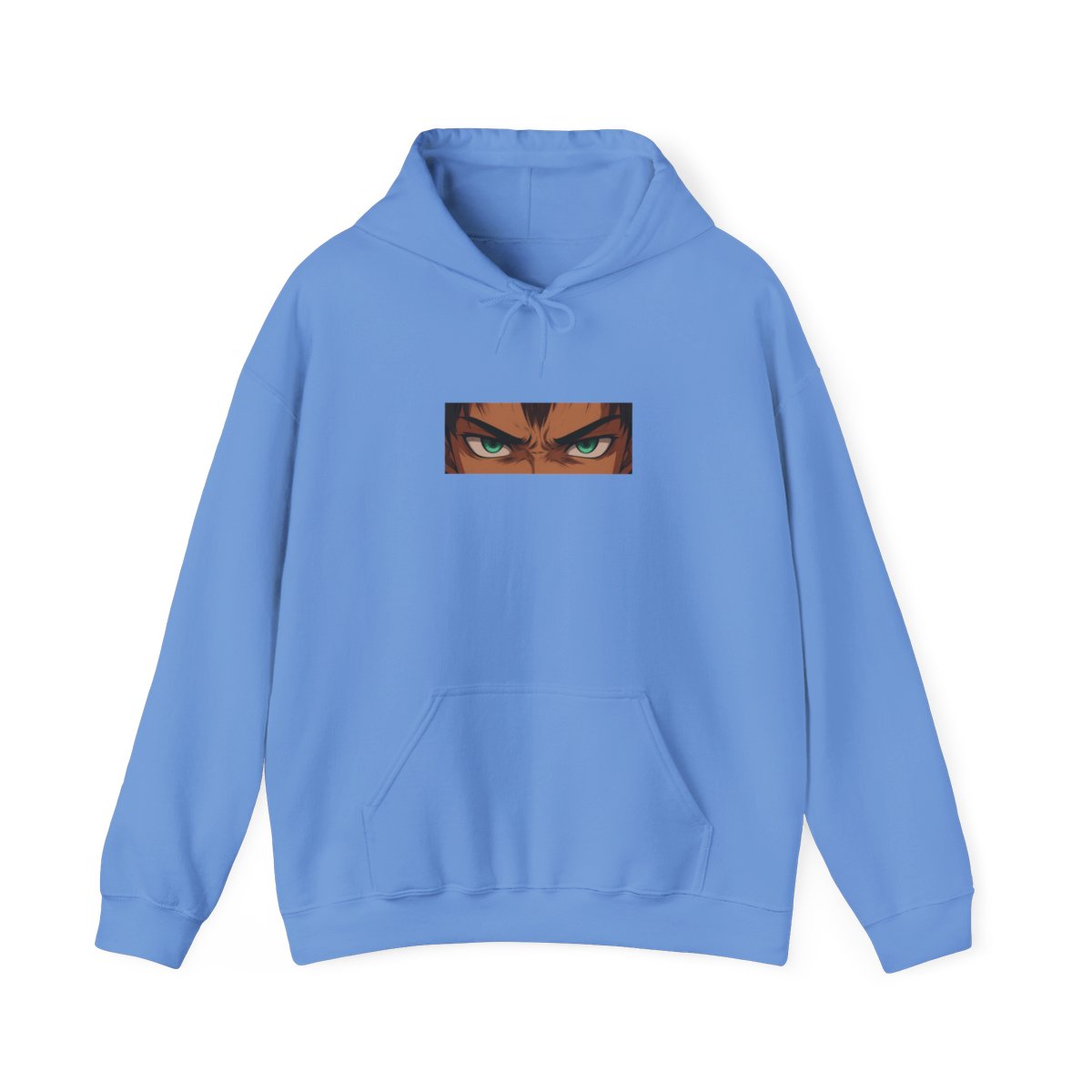 Piercing Green Anime Eyes Graphic Hoodie