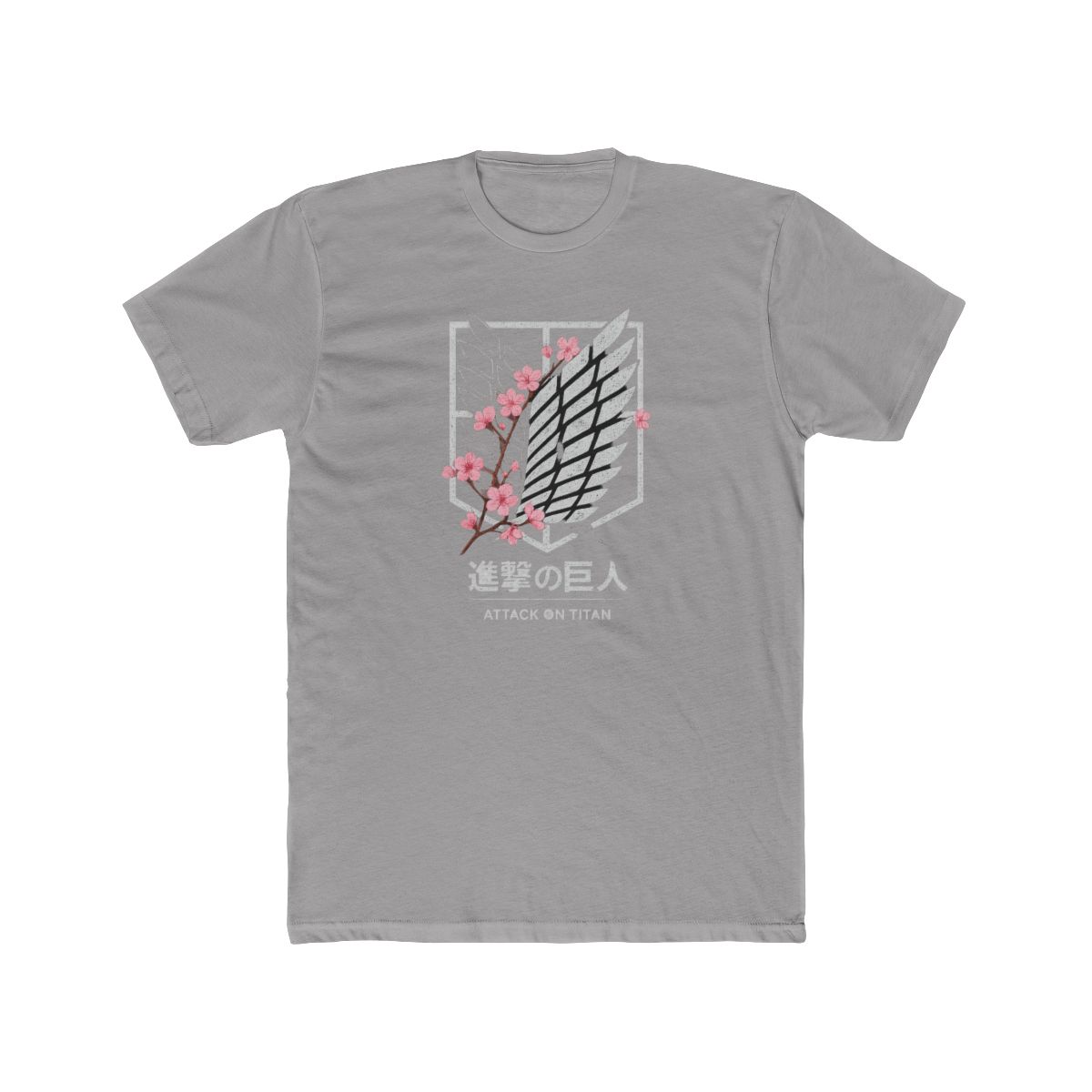 Cherry Blossoms Survey Logo Attack Titan Anime Scout T-Shirt - Official t-shirts merchandise