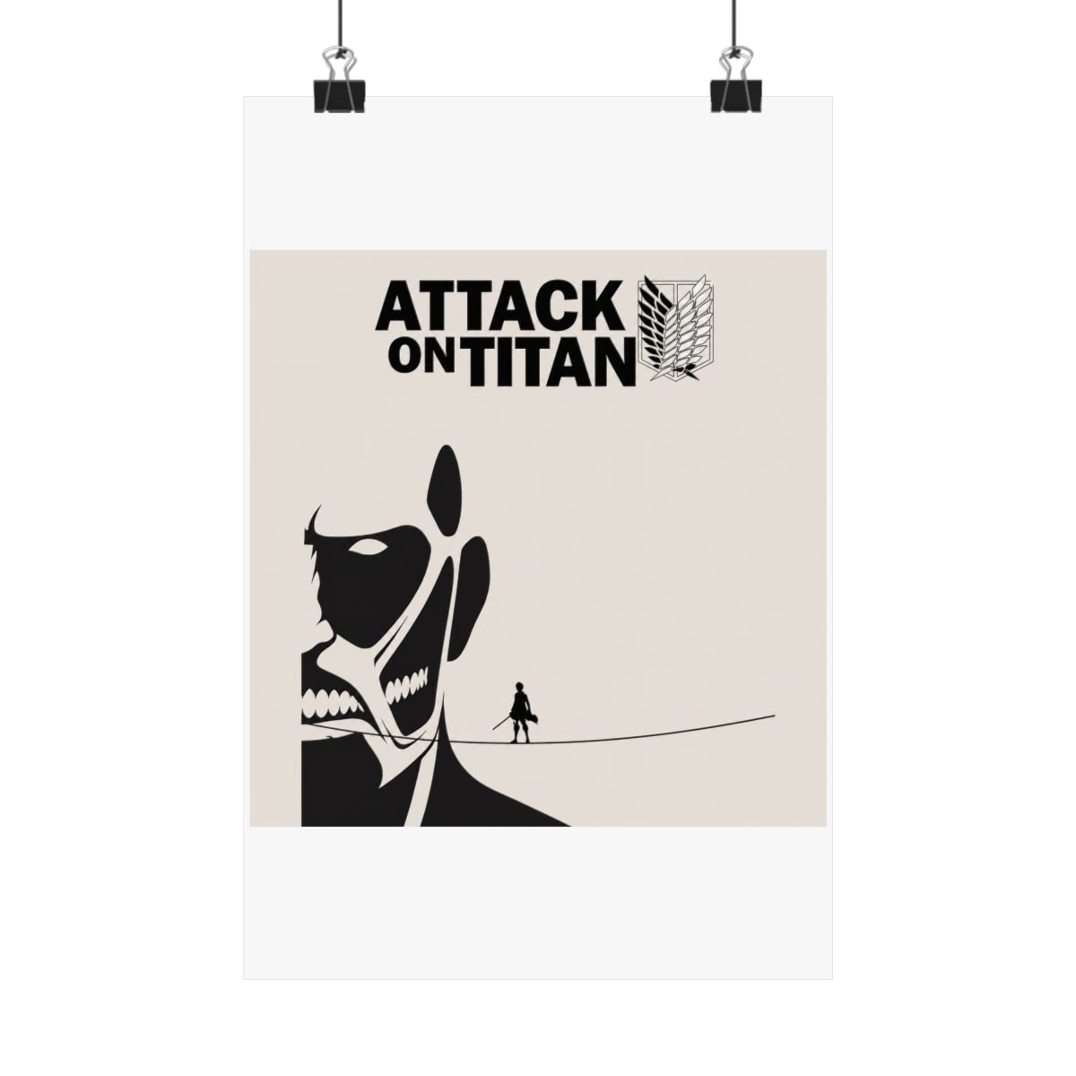 Attack on Titan Poster – Minimal Titan Silhouette Wall Art - alternate angle 4, merchandise