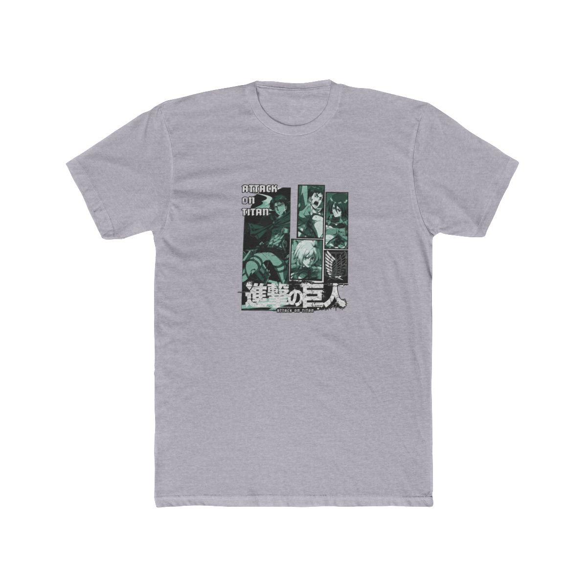 Attack On Titan Group Tonal Portrait T Shirt - alternate angle 3, merchandise