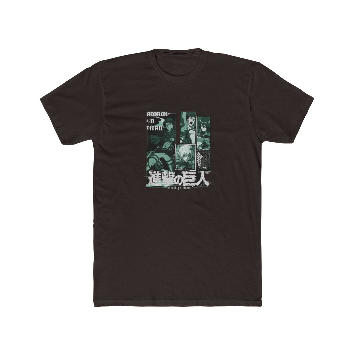 Attack On Titan Group Tonal Portrait T Shirt - alternate angle 2, merchandise