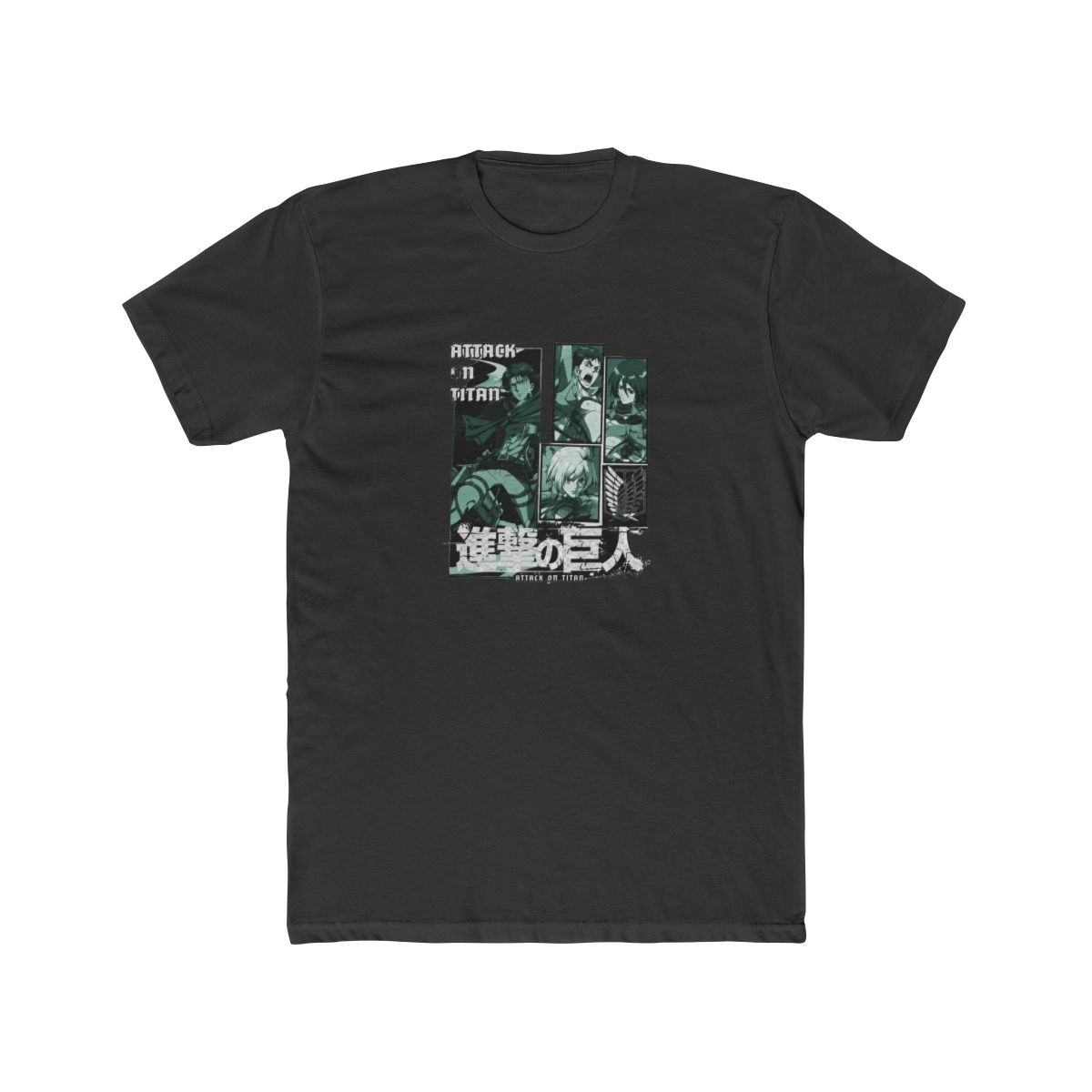 Attack On Titan Group Tonal Portrait T Shirt - alternate angle 5, merchandise