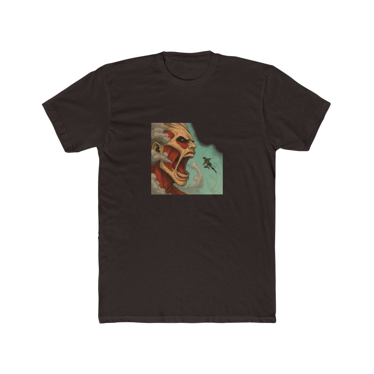 Attack on Titan Colossal Titan Eren Grapple T Shirt - Anime Fan Gift - alternate angle 2, merchandise