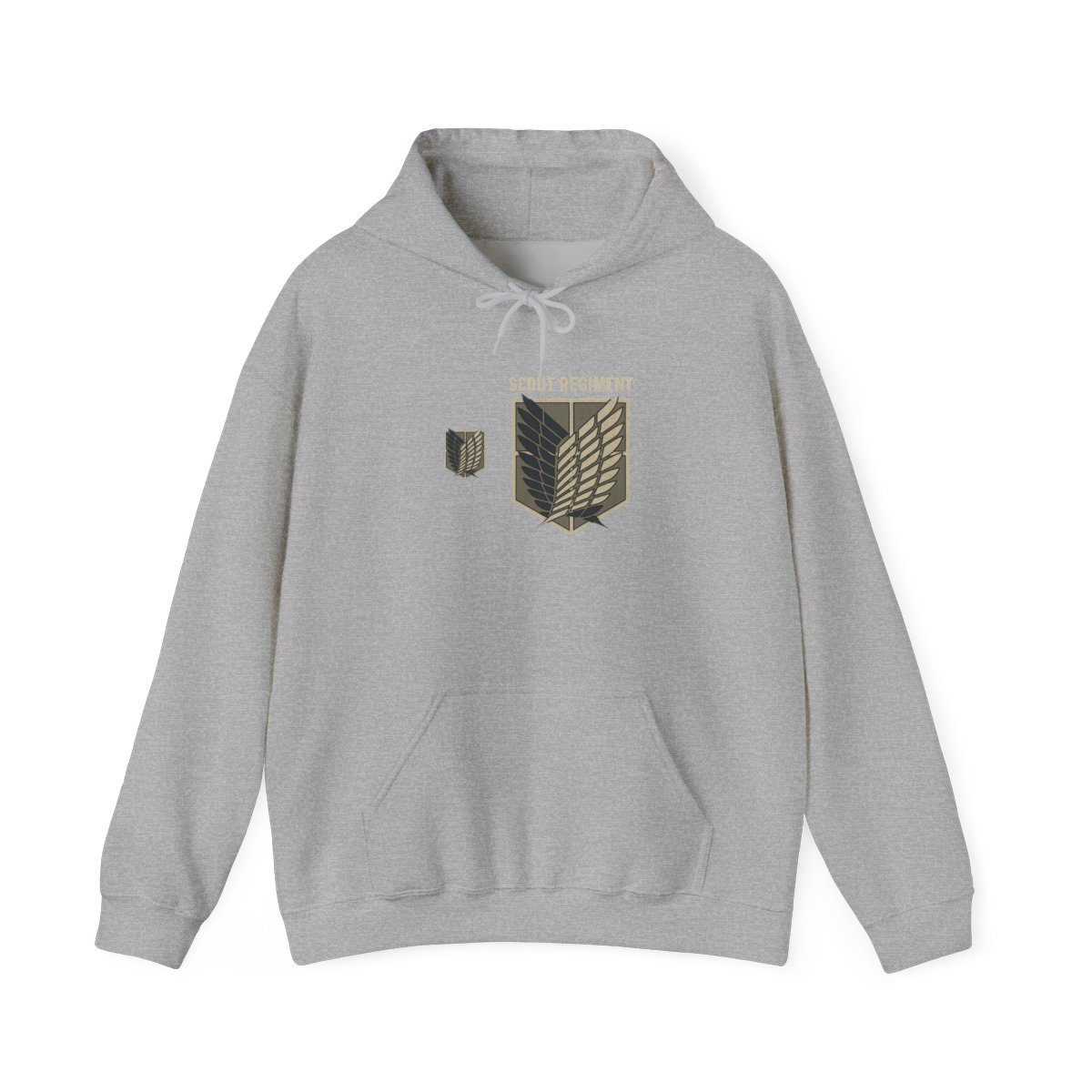 Attack on Titan Season 3 Scout Regiment Emblem Front Back Pullover Hoodie - alternate angle 5, merchandise