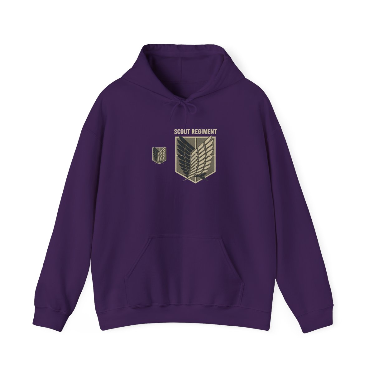 Attack on Titan Season 3 Scout Regiment Emblem Front Back Pullover Hoodie - alternate angle 3, merchandise