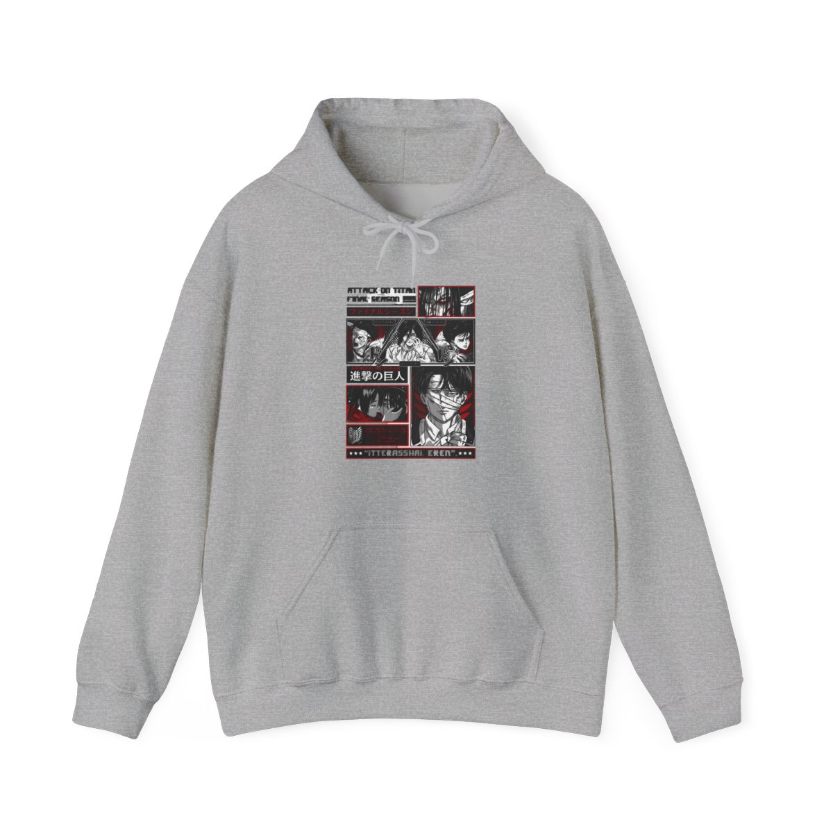 Attack on Titan Hoodie Season Hoodie Red Comic Collage — official Attack on Titan Hoodies